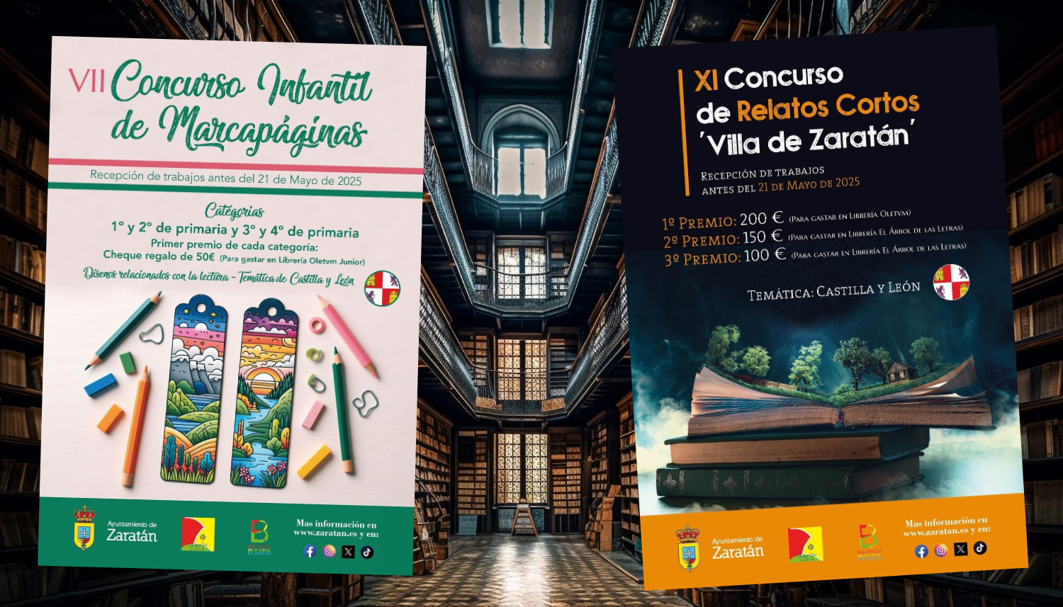 Convocados el XI Concurso de Relatos Cortos ‘Villa de Zaratán’ y el VII Concurso Infantil de Marcapáginas